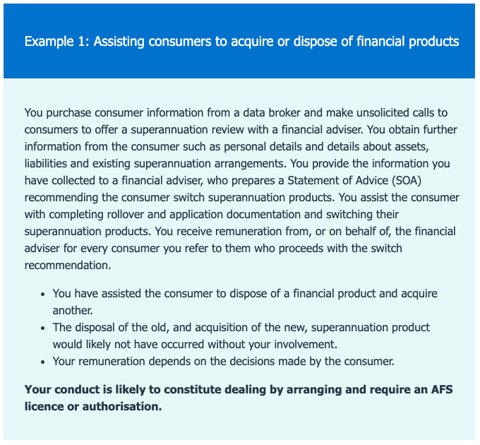 ASIC gives ‘financial advisers’ central role in unsolicited advice